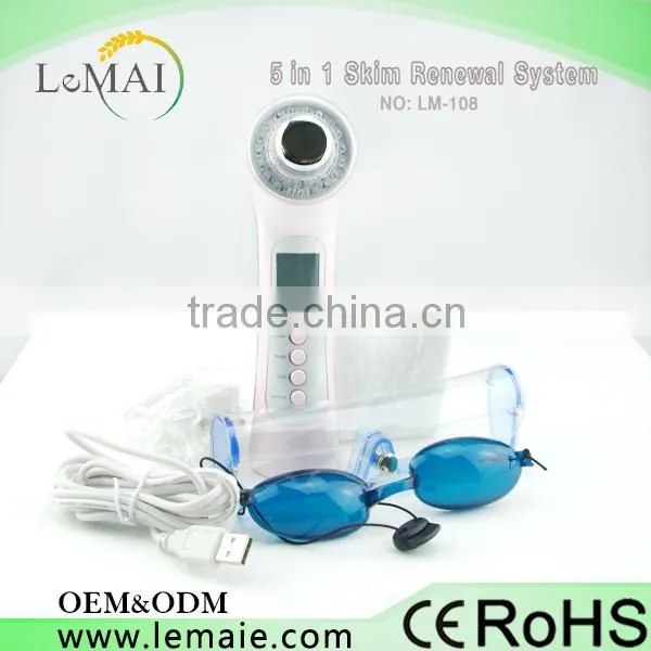 5 in 1 ultrasonic facial massager ionic facial massager as seen on tv