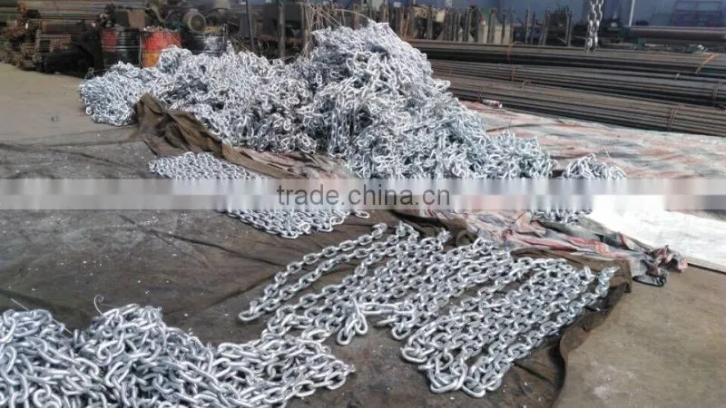 Hot dip galvanized boat chains factory