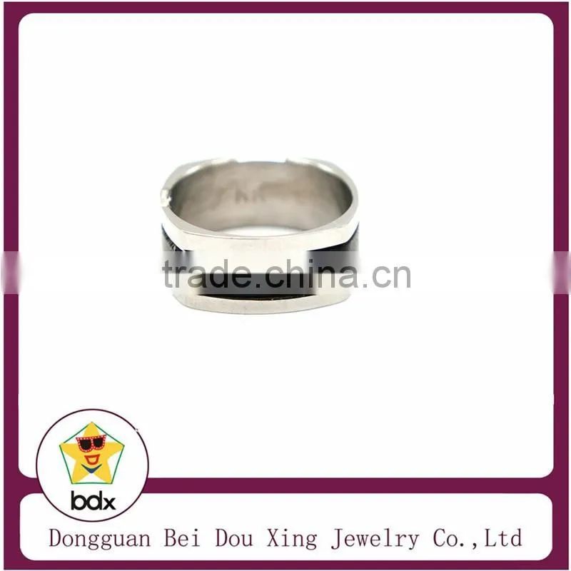 New fashion square design with enamal cross and bible religion Ring