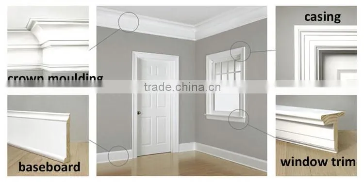 White Primer Bullnose Colonial Spalyed Wood Moulding