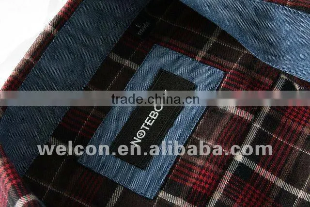 Latest pure cotton city leisure long sleeve fashion casual classic plaid shirts for men
