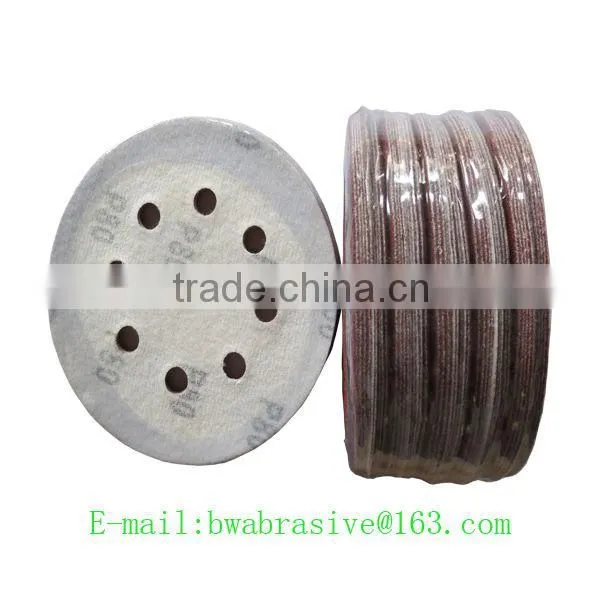 Hot selling aluminium oxide abrasive sanding disc with holes