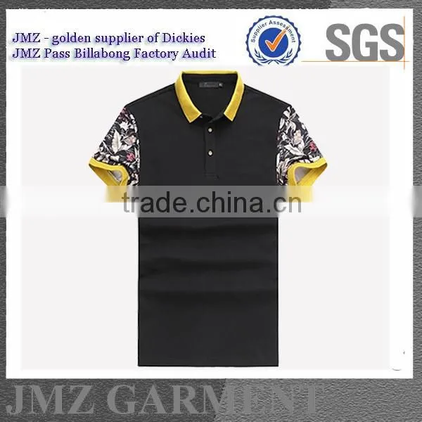Wholesale men polo t Shirt, contrast colour men printing polo t shirt