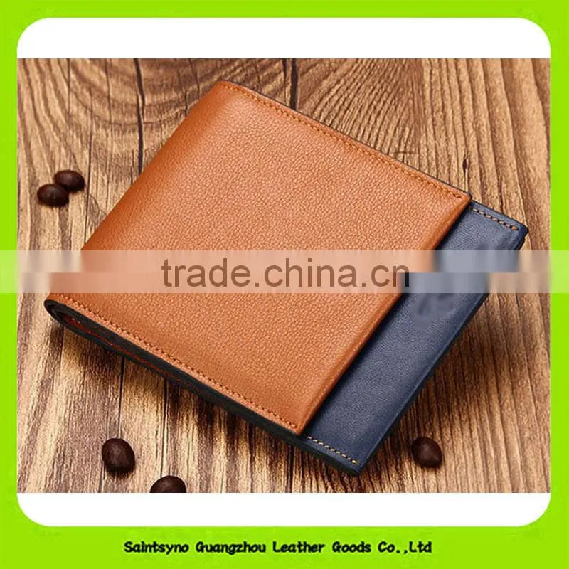 Best Brand Simple Handmade Genuine Leather Bifold Men's Short Wallet 16417