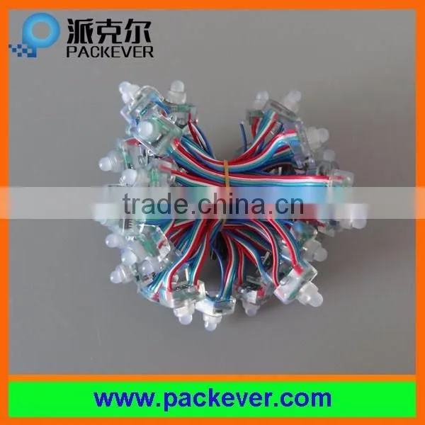 12mm 5V/12V full color square shape ws2801 LED pixel strand