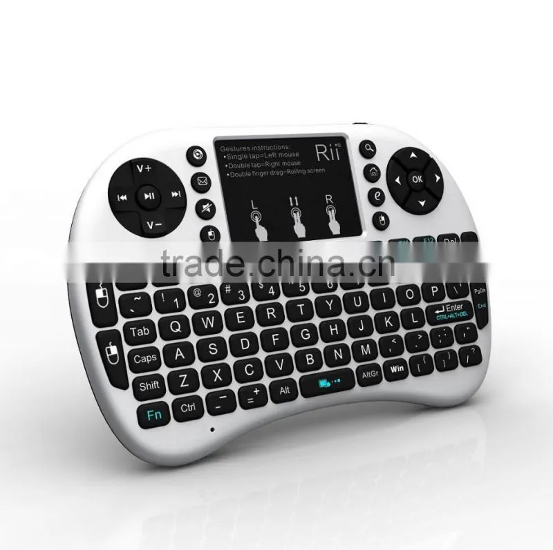 2016 best selling Rii Mini x1 2.4Ghz Wireless i8 Keyboard with Mouse for Google TV