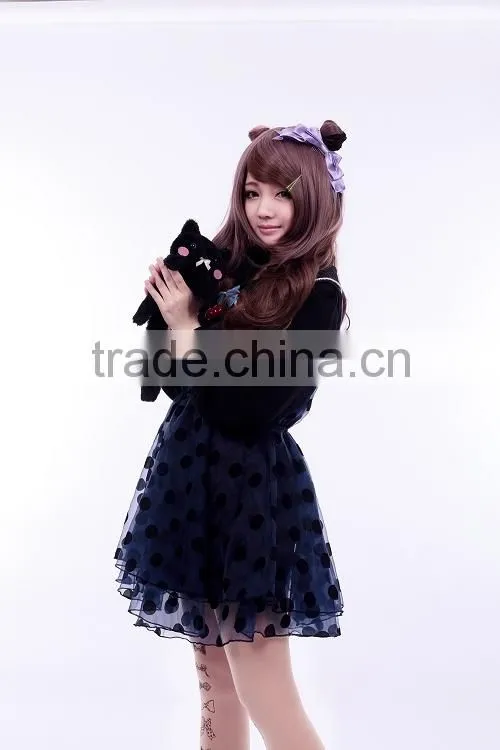 Top grade Long zipper synthetic hair wig