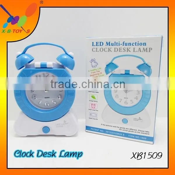 High quality 2016 wholesale LED Desk Lamp with Alarm Clock Modern Bedroom/Living room LED night Light with clock