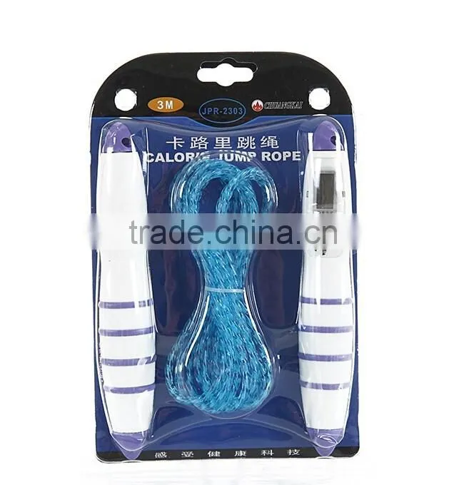Electric LCD Calorie Jump Rope, Fitness Sports Digital LCD Calorie Counter Timer Jumping Rope
