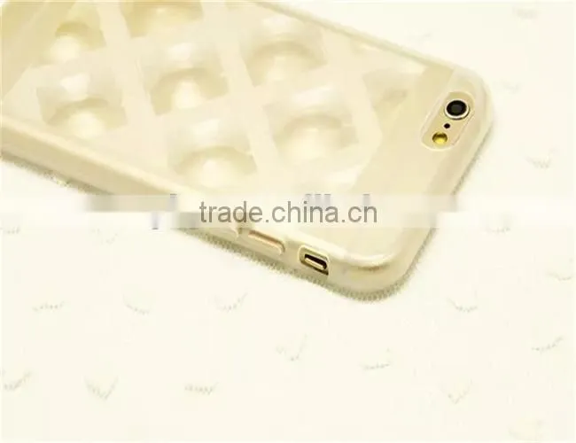 rhombus design transparent cover for iPhone 6 plus case TPU material, soft tpu case for iphone 6