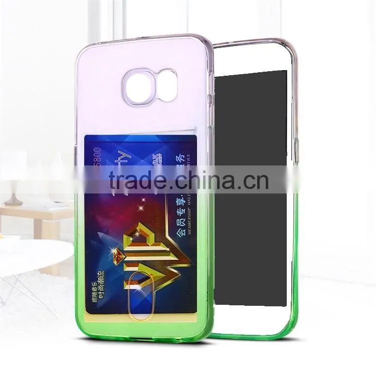with card bag phone case for huawei ascend g u fusion 5520 6609 8652 activa