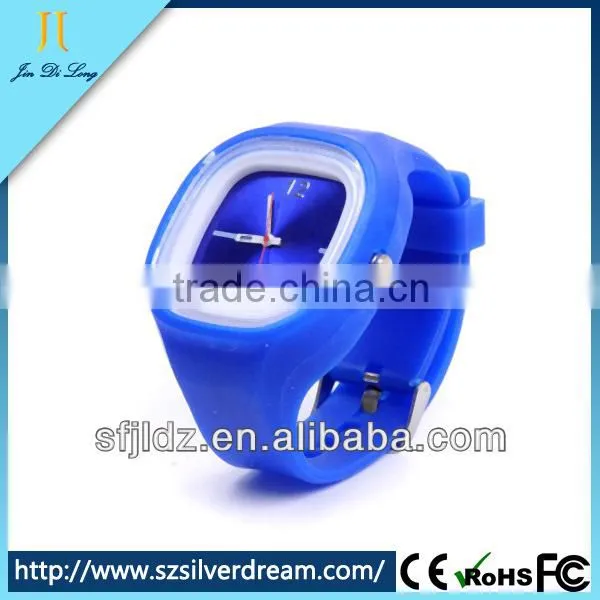 Kids Fashion Watches Square Face Jelly Watch Silicone Watch