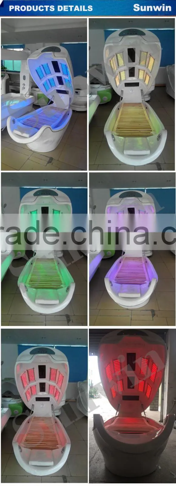 2015 ozone sauna spa capsule infrared spa capsule led light spa capsule SW-708S