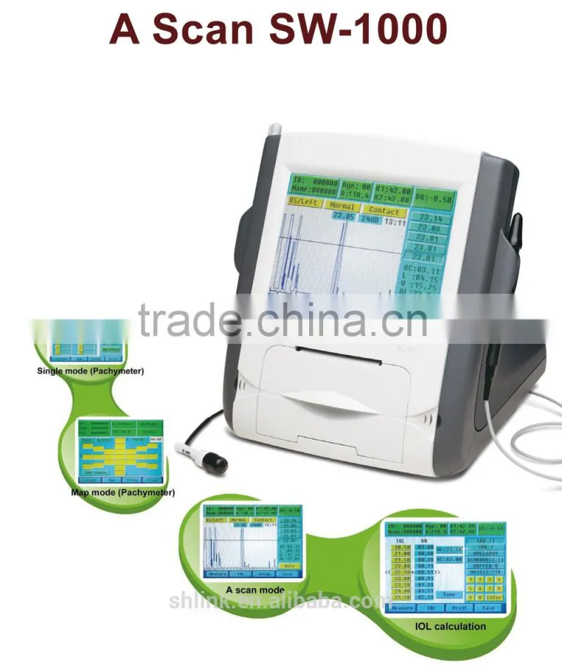 Ophthalmology Instruments China SW-1000 A Scan Pachymeter
