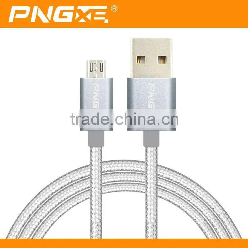PNGXE High quality colorful micro braided usb cable fast charging data cable for iphone charger cable cable cable manufacturer