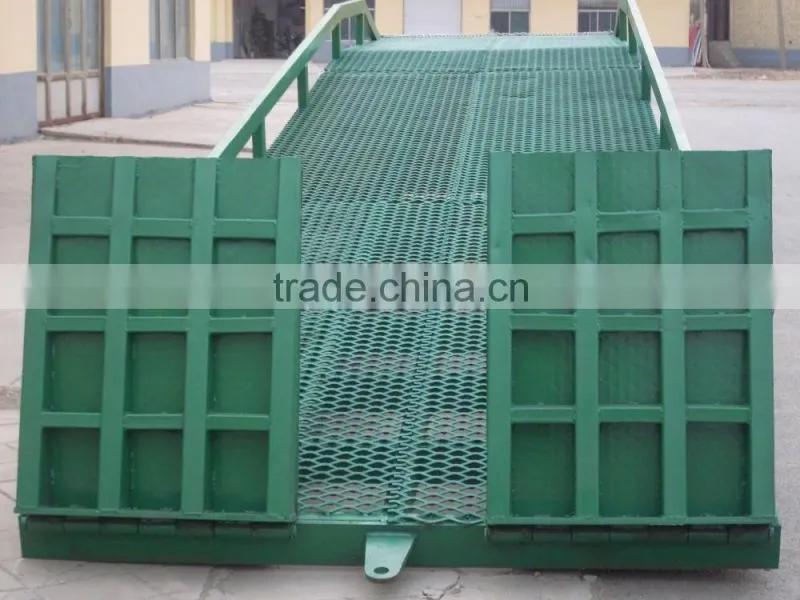 8t hydraulic warehouse mobile loading dock ramp