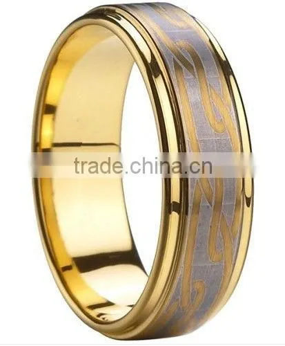 men's laser tungsten ring, Black IP tungsten carbide ring, Tungsten ring for men,Charm accessory