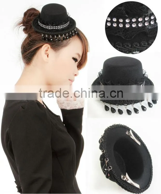 MYLOVE black beads pearl top fascinator hats for party and formal MLXM001