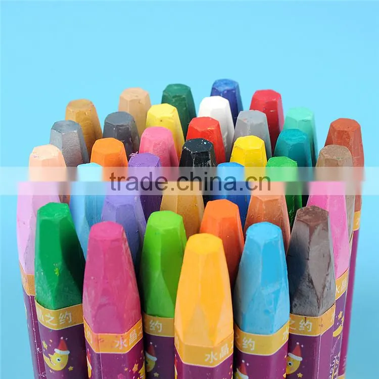 Hot sale fancy mini kids wax crayon set 36 colors, custom multi color stackable wax crayon for kids
