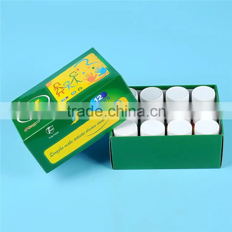 wholesale chinjoo 30ml finger paint pots drawing safety for kids in plastic box