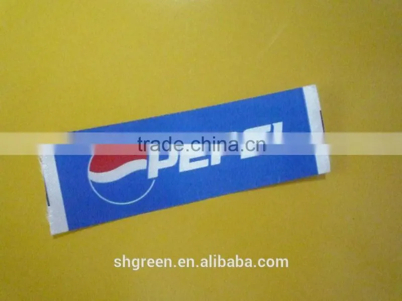 beautiful yellow printing label,top sewing printing label