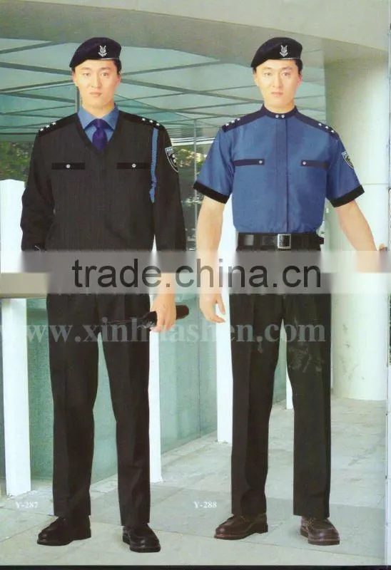 Hot selled customer-made handsome hotel guard uniform