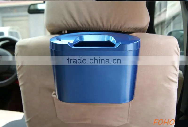 2014 hot selling all black waste bin for cars (FH-AB001)
