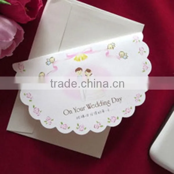 Good quality popular oriental custom wedding invitation card