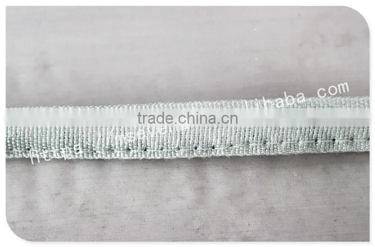 Fashion design 1.5cm width tripe lip polyester tape garment trim