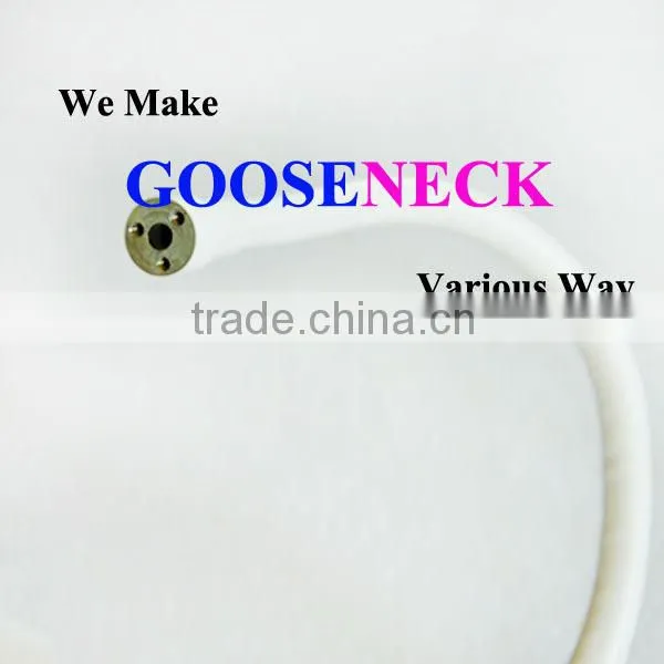 White silicone covered metal gooseneck for medical machine