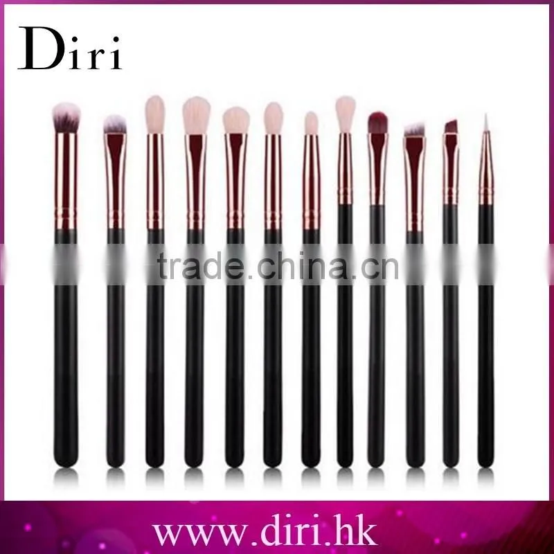 12pcs rose gold pony hair comestic powder makeup brushes sets