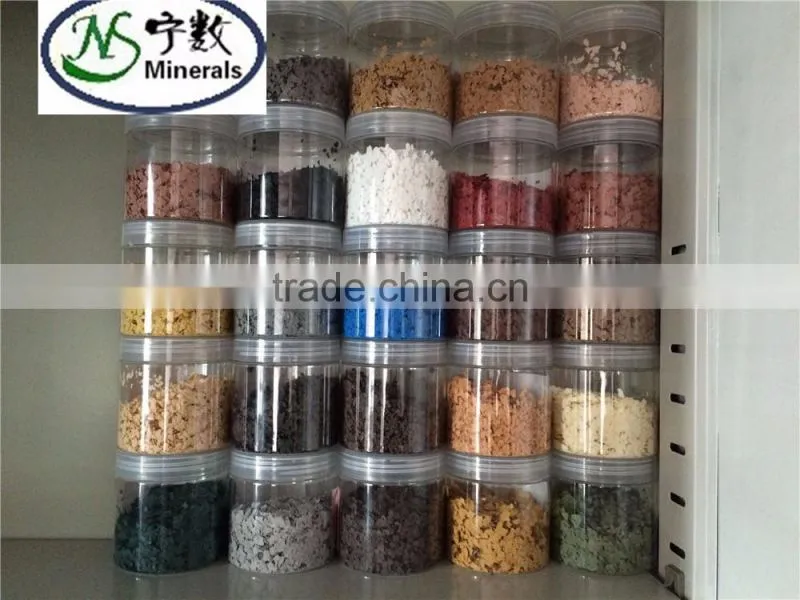 Natural Green Black Stone Chip Paint composite rock chip with Real Granite Texture