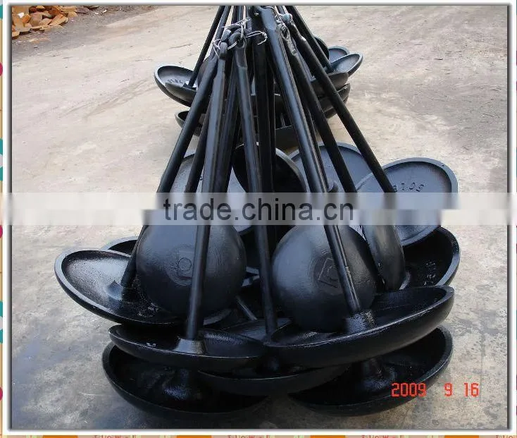 Chinas Marine Deck Hardware PVC Coated Mushroom Anchor for boat and ship