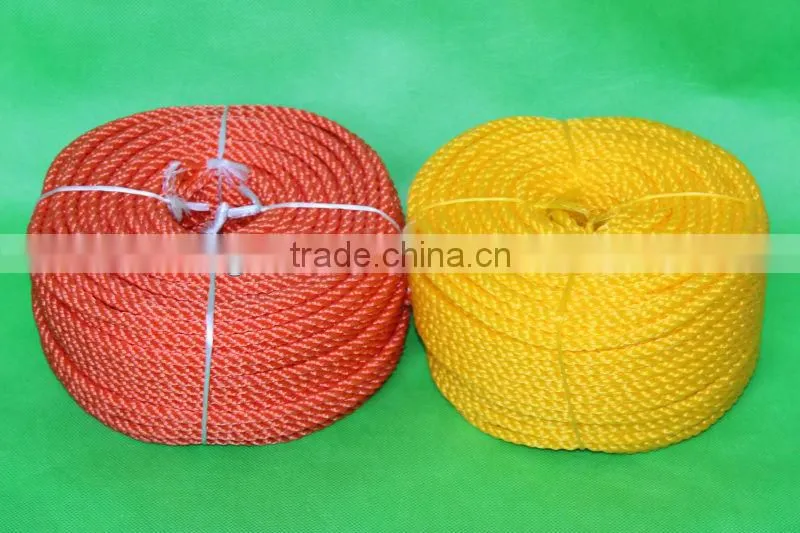 6mm pe rope red &yellow colour