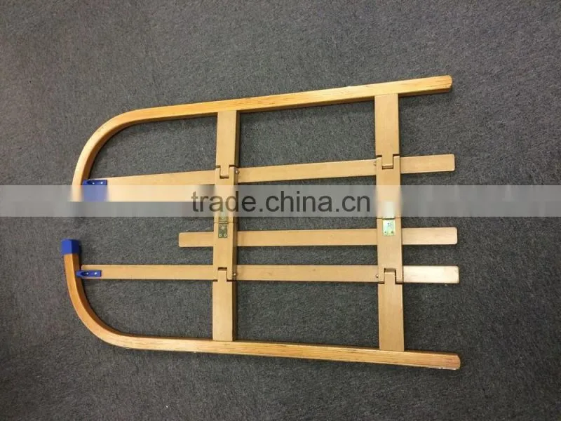 wood snow sledge