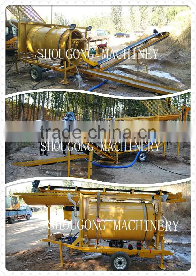 Small Mobile High Recovery Trommel Screen Gold Processing plant