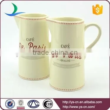 Wholesale modern decal ceramic water jug for bathroom