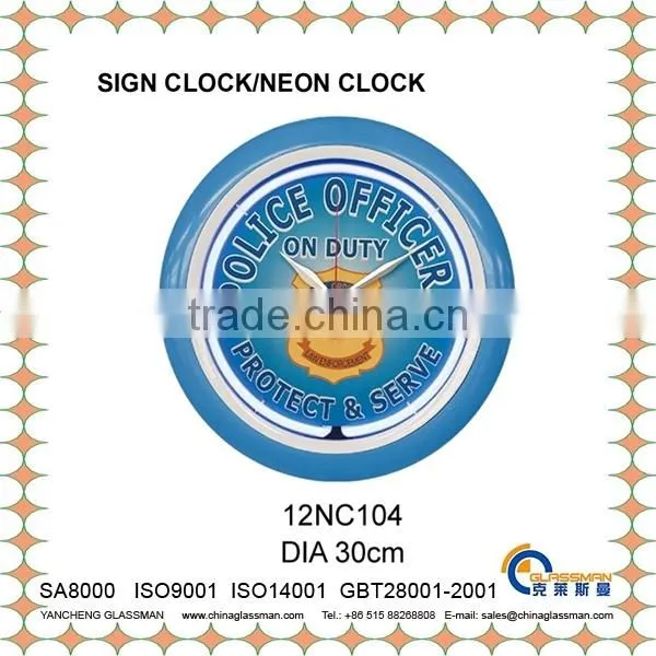 DIA 30cm customizable beautiful neon clock LED clock wall clock 12NC101