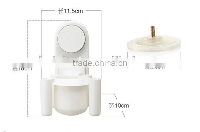 CY147 Bathroom Accessories Toothbrush Holder Cup Wall Mount Sucker Toothbrush Holder Organizer