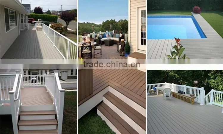 100% Pvc Water Proof Outdoor Plastic Decking Board