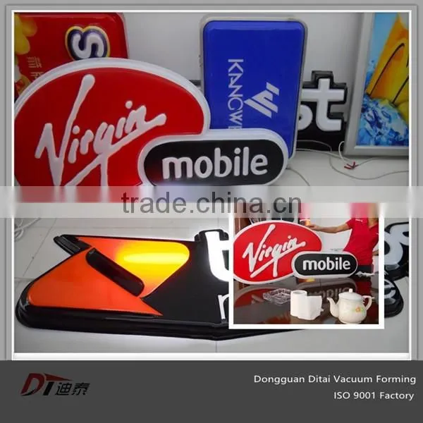 Plastic lightbox for advertisement