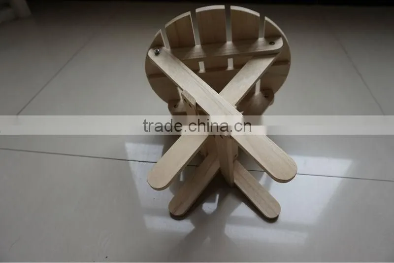 Wooden bench folding stool