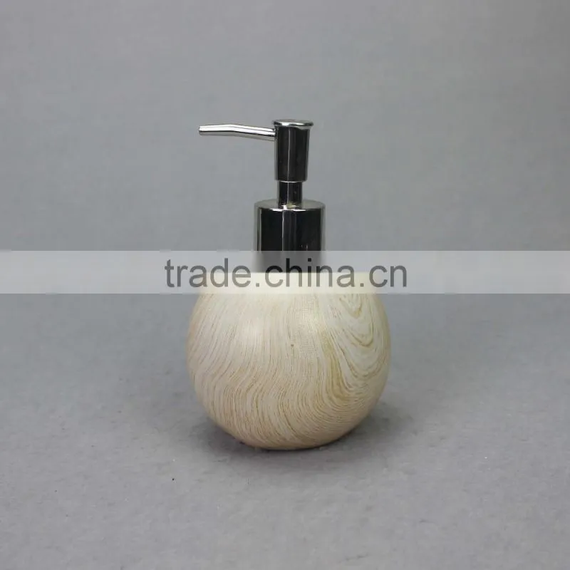 3 pcs Wood texture ceramic bathroom accessories set