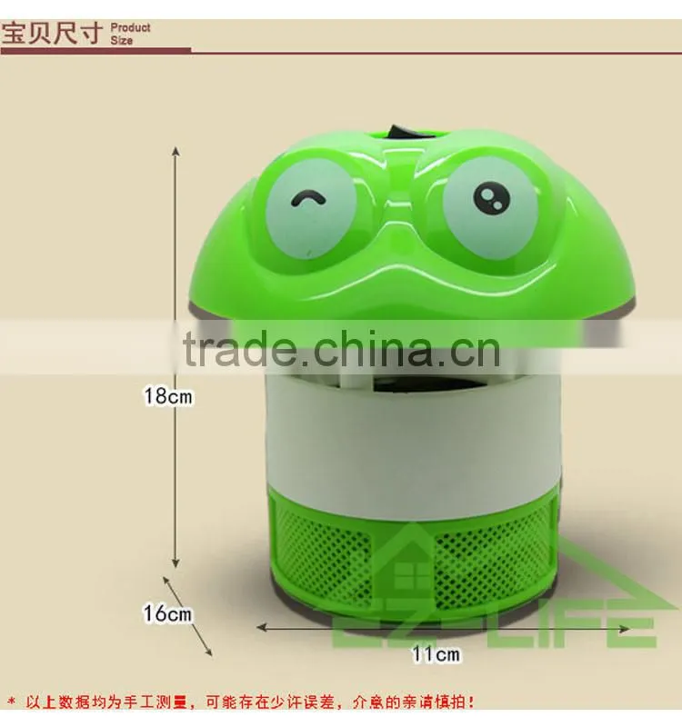 2017 Hot sale solar cartoon frog electric mosquito light lamp insect killer