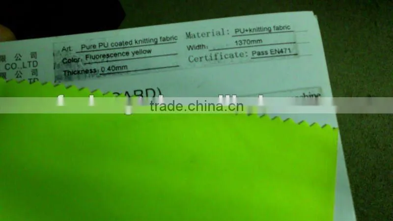 EN471 Hi-Vis PU coated polyester fabric