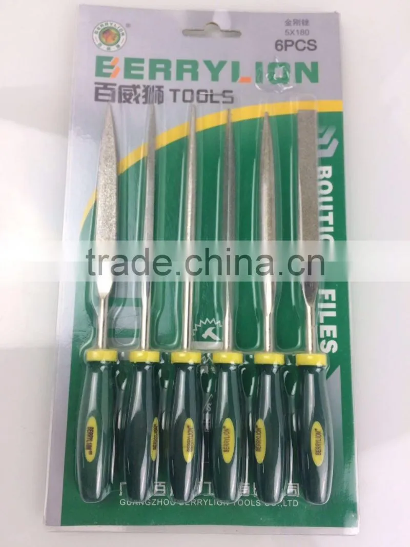 BERRYLION 6pcs diamond file packing in sets with high quality