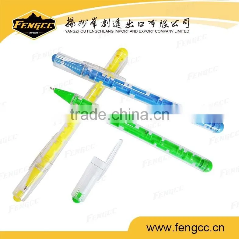 Promotion custom logo transparent advertising plastic ball pen