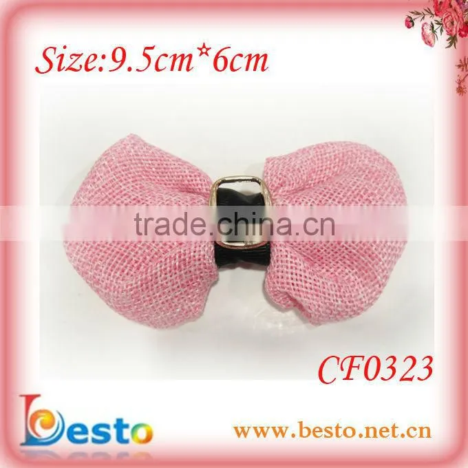 CF0410 Handmade fancy pretty dot grosgrain ribbon kid hair bows