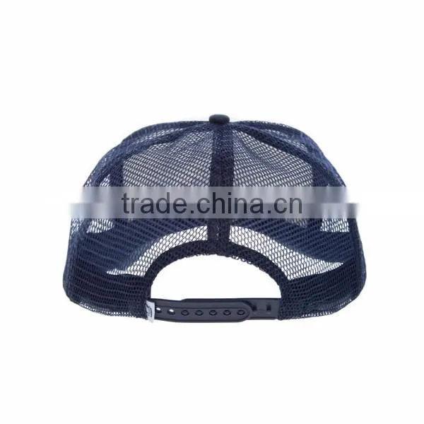 Polyester 5 panel foam trucker mesh hat with custom printed logo
