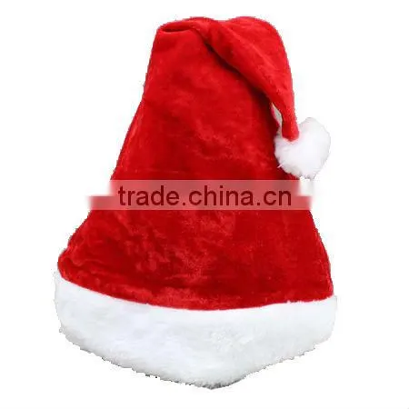 Christmas hats in stock wholesale cheap plush christmas hat